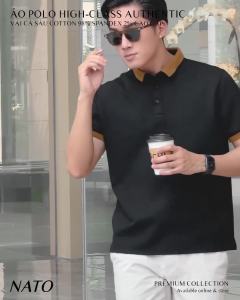 Áo Polo Nam NATO® "Dylen - 280Gsm" Sợi Dày Mastro/Deluxe Áo Thun Có Cổ Trơn Đẹp Đen Cao Cấp Vải Cotton Cá Sấu