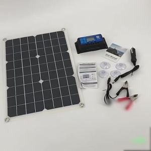 60w/100w Solar Panel Tenaga Surya 100 Watt-solar Photovoltaic Module Tenaga Matahari Waterproof Papan Solar Power Panel Solar Charge Controller LCD LED Display Panel Surya Solar Kontroler Solar Cell PWM 12V 24V 10A 20A 30A 40A 50A 60A