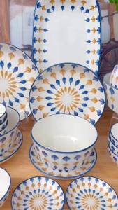 Bát Đĩa Gốm Sứ Decor Bát Ăn Cơm Bát Ăn Chè Chén Dĩa Dễ Thương Bộ khổng Tước Xinh Yêu Cho Gia Đình
