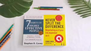 หนังสือภาษาอังกฤษ ที่มีคำถาม ฉันมีความรู้สึกจริง หนังสือ The 7 Habits of Highly Effective People By Stephen R. Covey ผู้เขียน Powerful Lessons In Personal Change Gifts for Leaders Self-Help Success หรือไม่?