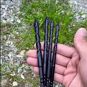 3-12mm Mata Bor Cross Hex 7pcs Kaca Granit Ubin Multifungsi Cross Hex Tile Drill Bits Set Bor Hard Alloy Triangle Bit Tool Kit