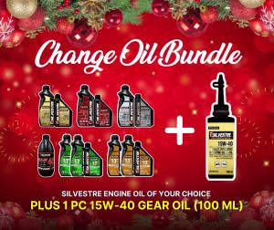 SILVESTRE Change Oil Bundle 1Pc Engine Oil of your Choice Plus 1Pc Gear Oil 100ML(15W-40)