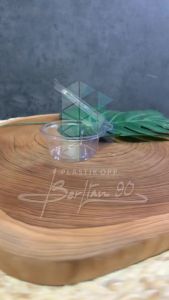 (Isi 50 Pcs) Cup Jelly Puding Rapat 25 Ml 35Ml 60Ml 70Ml 90Ml 100Ml Mika Sambal Sauce Saus Agar Pudding Belimbing Tutup Sambung