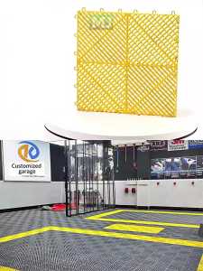 34PCS 40x40CM Garage Floor Tile Event Car Wash Room Floor Mat Multi Function Car Beauty 4S Wash Bay