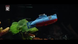 COD Mini RC Submarine 0.1m/s Speed underwater Remote Control Shark Toys USB Charging Waterproof Diving Swimming pool Toy Simulation Model Gift for Kids