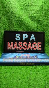 ป้ายไฟLED ป้ายไฟตัวอักษร ป้ายไฟวิ่ง ป้ายไฟหน้าร้าน " ป้ายไฟ SPA MASSAGE" แบบเสียบปลั๊กไฟ ป้ายไฟตกเเต่งร้าน รับทำป้ายไฟ