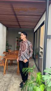 Jayabaya Batik MERAPI Kemeja Katun Furing Lengan Panjang
