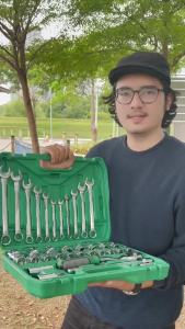 kunci shock 1 set lengkap box bengkel/kunci sok set lengkap/tool box perkakas bengkel/kunci bengkel motor komplit set/kunci ring pas set/toolkit set box lengkap30 37 53 61 82 pcs