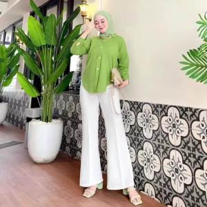Celana Wanita Cutbray Bahan Scuba Premium Tebal Highwaist Celana Kerja Kekinian