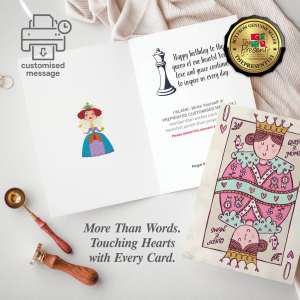 Heartfelt Birthday Greeting Card for Mom with A Custom Wish From the Heart in a Kraft Envelope