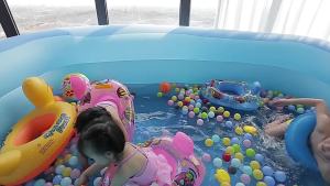 (gratis pompa)kolam renang dewasa super jumbo Kolam Renang Anak Jumbo Murah Kolam Renang Anak Mandi Bola Ocean Pool 150cm 120cm Dasar Gelembung Playground Bahan Tebal Ukuran Besar