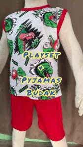 PLAYSET BUDAK SET SINGLET BUDAK BAJU TIDUR BUDAK LELAKI SIZE 2-8 BRAND NF 100% COTTON BOYS CLOTHING SETS BAJU BUDAK