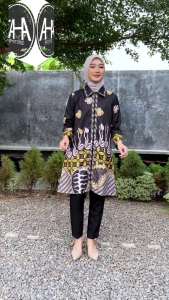 batik wanita tunik Lapis Furing Halus atasan - batik dress