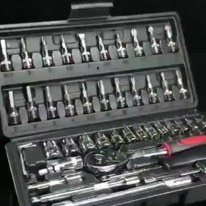 Set Kunci Socket 46 PCS Kunci Shock Set Lengkap Kunci Lengkap Full Set (1/4 ") Pas Ring L Motor Kunci/Kunci L Set CR-V Lengkap/Kunci Shock Ring Pas 1 Set Lengkap