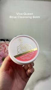 Viva Queen Rose Cleansing Balm (DEEP CLEANSING MAKEUP REMOVER) with Rose Extract Niacinamide & Collagen (50 gr)