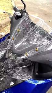 Windshield Aerox New Old Standar dan Jenong Sporty Bening Riben Hitam