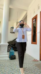 Celana Kerja Wanita Pinggang Karet Elastis - Celana Panjang Wanita Kantor STANDARD JUMBO