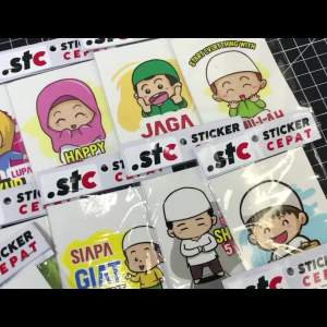 Stiker Kartun Anak Muslim Murah Stiker Edukasi Anak Glosy Anti Air Sticker Quotes Anak Islam