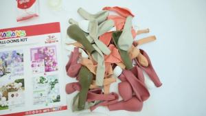 115 Pcs Set Garland Balon Latex / Paket Dekorasi Tema Kopi / Party Balon Set Garland 03 Ckt Crm Pu