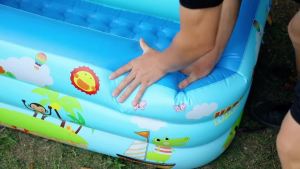 Kolam Renang Anak dan Bayi jumbo Tiup Karet Besar Bahan Menebal Family Inflatable Swimming Pool Luar Ruangan 305cm/260cm/200cm kolam renang anak jumbo petak karet bahan tebal 3 Rings kolamrenang anak besar murah Inflatable Swimming pool Kolsm Renang Pompa