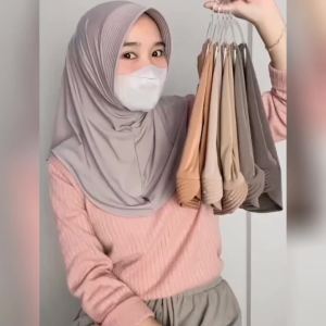 (50 Ribu Dapat 4) Hijab Kerudung Sekolah Sporty Adiba Nazwa Jersey Wanita Instan Volly Badminton Basket Futsal Olahraga Bergo Hamidah