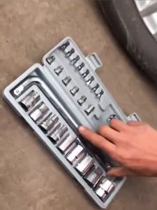 Kunci Set Sok Wrench 27 Pcs Toolkit - Kunci Set Gagang Sok Shock Full Set 27pcs