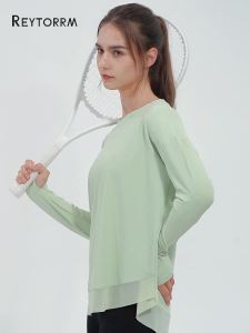 Reytorrm Baju Olahraga Wanita Lengan Panjang Kaos Long Sleeve T-Shirt Yoga oversize（CX011)