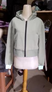 Hoodie Crop Wanita Lengan Panjang Resleting Terbaru Kekinian Bahan Katun Murah Berkualitas