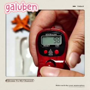 Tasbih Digital LED + Alarm Kayu Marble / Tasbih Kayu Marble Bunyi 100 - Model 2036 SD