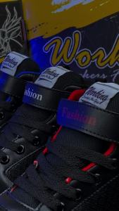 Sepatu Sekolah Anak Model Boots Tali Perekat Laki Laki Perempuan Working Kids-03 Size 31 - 35