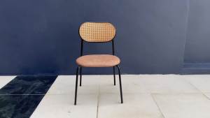 Nordic Cane Chair / Café Rattan Chair / Modern Weave Stackable Chair - FRM0281