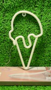 ป้ายไฟLED ป้ายไฟนีออน ป้ายไฟอะคริลิค ป้ายไฟหน้าร้าน " ป้ายไฟ ไอศครีม" แบบเสียบปลั๊กไฟ ป้ายไฟตกเเต่งร้าน