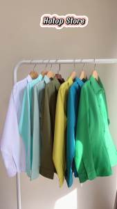 Áo sơ mi nữ tay dài HATOP nhiều màu cotton lụa trơn tay dài form ôm công sở và đi làm ASDN219