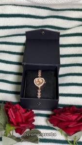 Jam Tangan Cewek Wanita Dewasa Rantai Serut Model Love Fashion Import Murah Mewah BONUS BATERAI CADANGAN!