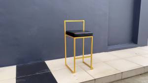 Golden Axis High Stool / Vantage Gold Bar Stool - FRM1096