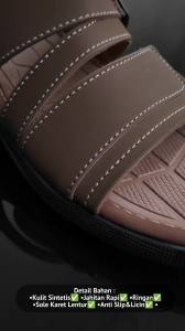 Sandal Pria Dewasa Selop Cowok Cowo Laki Laki Casual Kasual Sandal Kulit Slide Premium Terbaru