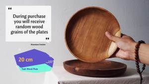 Solid Teak Wood Plate – Minimalist Elegant & Long-Lasting | Pinggan kayu Jati