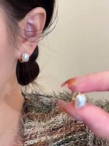 24K Saudi Gold Earrings Nasasangla Pawnable 100% Original South Sea Pearl Stud for Women Gift Elegant Jewelry Hypoallergenic Non Tarnish – Philippines Hot Sale