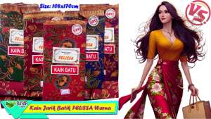 3Pcs Kain Panjang Jarik Batik Kain Batu Solo Warna-Kain Batu Tradisional-Vegasus Store (COD)