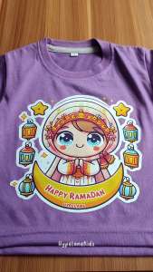 Baju Atasan Anak Perempuan Lebaran Ramadan Karakter Cewek Muslim Lucu Import 1 - 10 Tahun - Hypelane