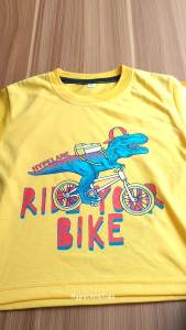 Code8.id DTF Kaos Anak Laki Laki Gambar Sepeda Dinosaurus Keren Best Seller Awan MURAH DAN TRENDY