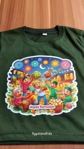 Code8.id DTF Kaos Laki Laki Edisi Ketupat Ramadan Anak Anak Best Seller Awan MURAH DAN TRENDY