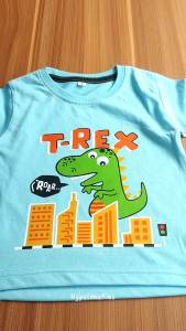 Baju Kaos Distro Anak Laki Laki Gambar Dinosaurus Lucu Import Usia 1 - 10 Tahun - Hypelane Kids
