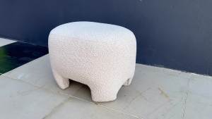 Elephant Ottoman / Boucle Stool / Footstool - FRM4007