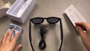 MP3 Smart Glasses Bluetooth Sunglasses Built-in Mic Speaker Bluetooth Glasses Blue Polarized Lenses