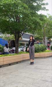 Quần baggy nữ ống suông kẻ sọc caro 9 tấc  thời trang nữ hot hiện nay Free size từ 40kg đến 60kg quần tây baggy vải nữ đi học lưng cao  NT CHARINT FASHION