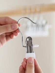 SK-C1052 Jepit Gantungan Jemuran Mini Serbaguna Gantungan Baju Jepit Besi / Hanger Clip Stainless