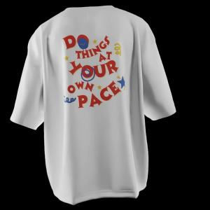 Kaos Kata Kata Keren Pria OWN PACE Baju Oversize Cowok Aesthetic Phrase Prints