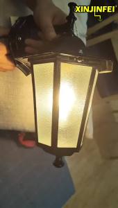 Vintage Outdoor Wall Light Metal Glass Yard Waterproof Fixtures LED Fence Lamp Garden Europe lampara