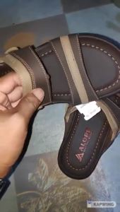 Sandal Kulit Pria Dewasa Casual Import Bermerek Branded Garut Terbaru